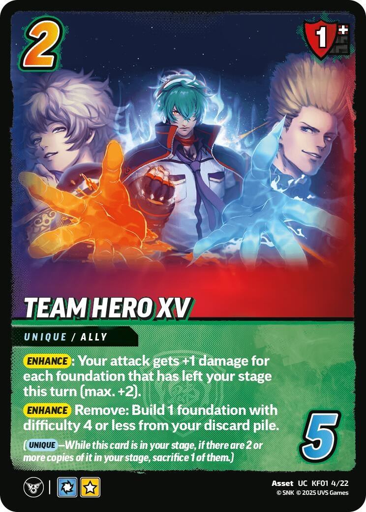 Image for Team Hero XV (KF01 4/22) (Challenger Series: The King of Fighters XV) - UniVersus