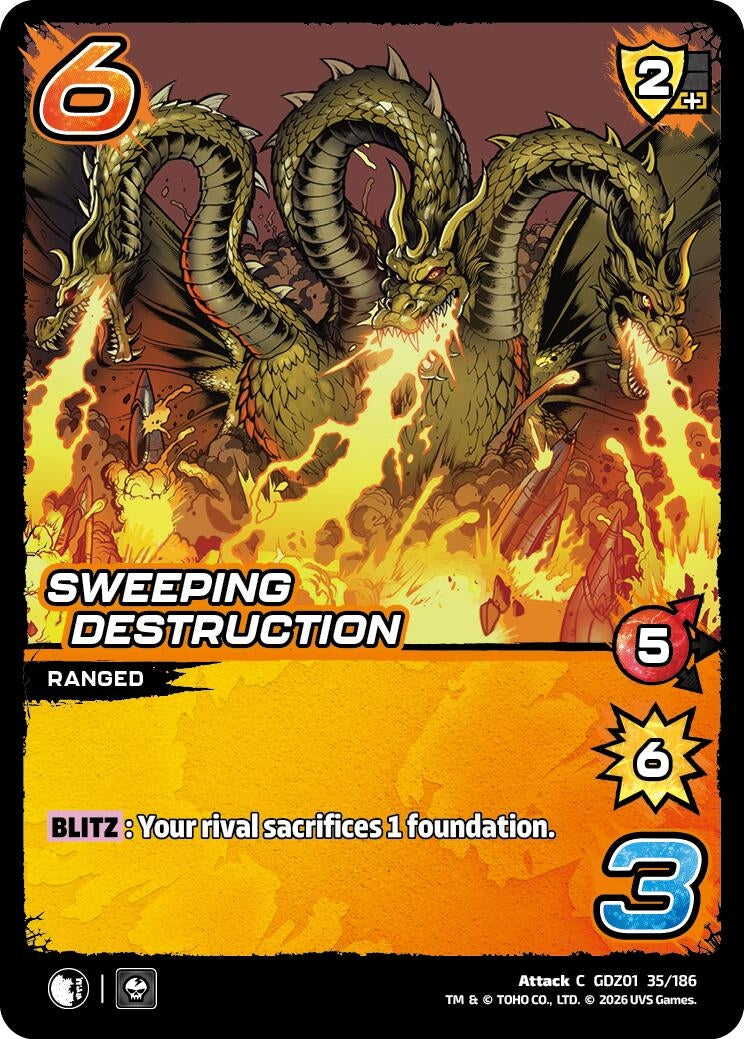 Image for Sweeping Destruction (GDZ01 35/186) (Godzilla: Reign of Kaiju) - UniVersus