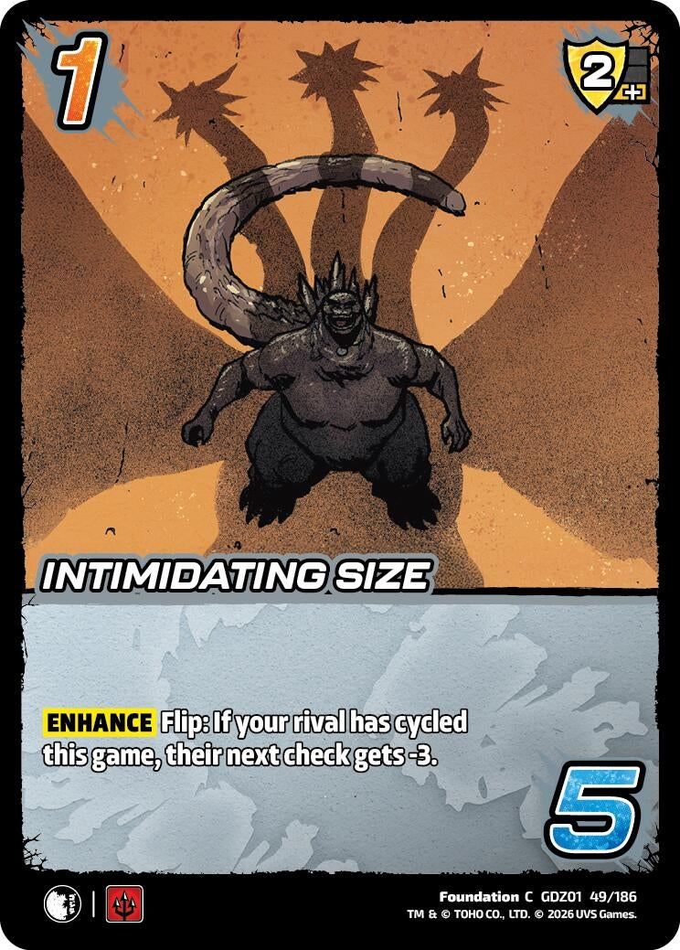 Image for Intimidating Size (GDZ01 49/186) (Godzilla: Reign of Kaiju) - UniVersus