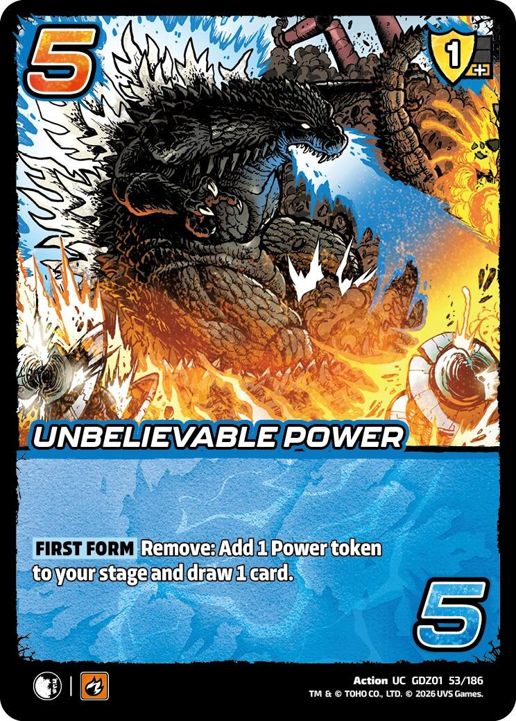 Image for Unbelievable Power (GDZ01 53/186) (Godzilla: Reign of Kaiju) - UniVersus