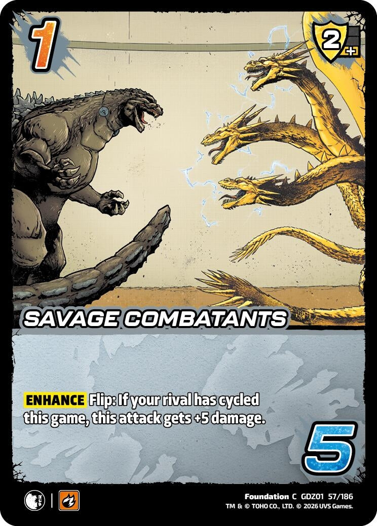 Image for Savage Combatants (GDZ01 57/186) (Godzilla: Reign of Kaiju) - UniVersus