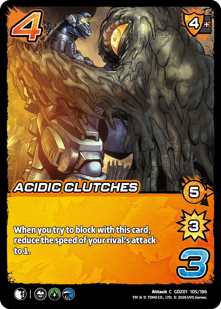 Image for Acidic Clutches (GDZ01 105/186) (Godzilla: Reign of Kaiju) - UniVersus