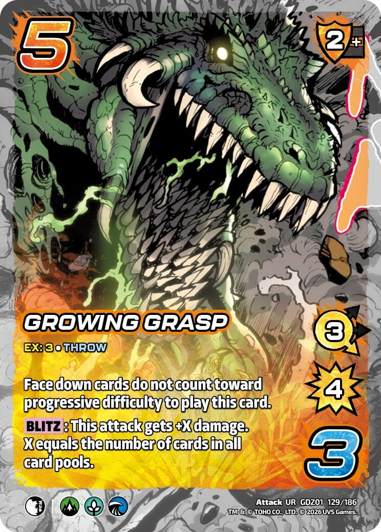 Image for Growing Grasp (GDZ01 129/186) (Godzilla: Reign of Kaiju) - UniVersus