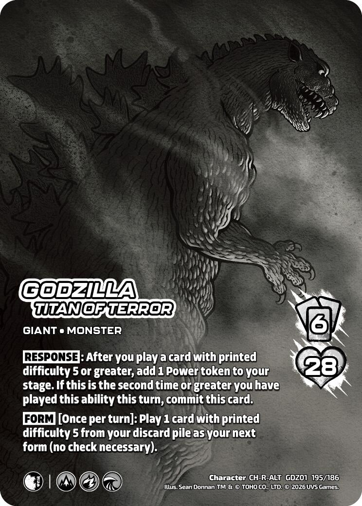 Image for Godzilla, Titan of Terror (Alternate Art) (GDZ01 195/186) (Godzilla: Reign of Kaiju) - UniVersus