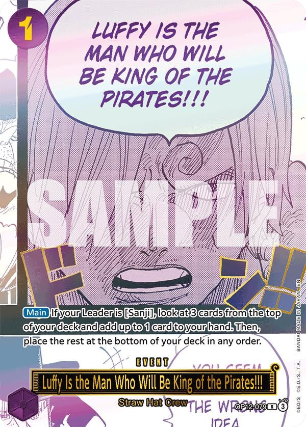 Image for Luffy Is the Man Who Will Be King of the Pirates!!! (Japanese Version 3rd Anniversary Set) (OP12-079) (One Piece Promotion Cards) - One Piece Card Game