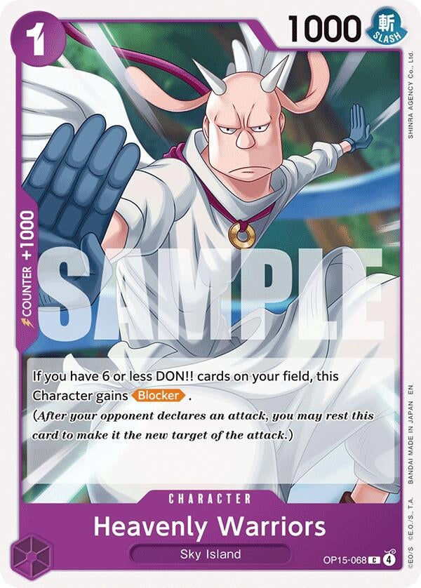 Image for Heavenly Warriors (OP15-068) (Adventure on Kami's Island) - One Piece Card Game