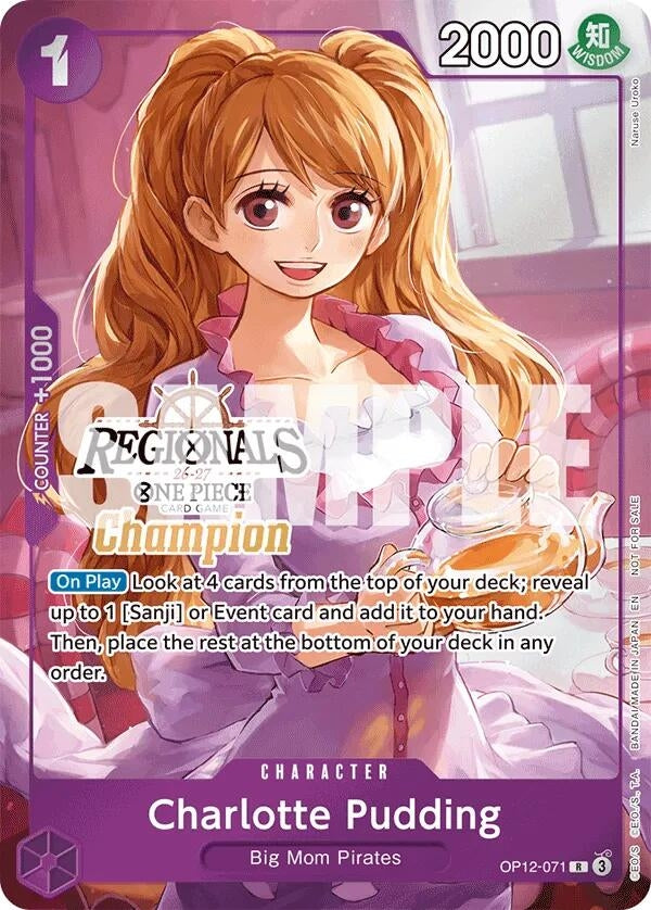 Image for Charlotte Pudding (Regionals Champion Card Set 26-27) (OP12-071) (One Piece Promotion Cards) (OP-PR) - One Piece Card Game