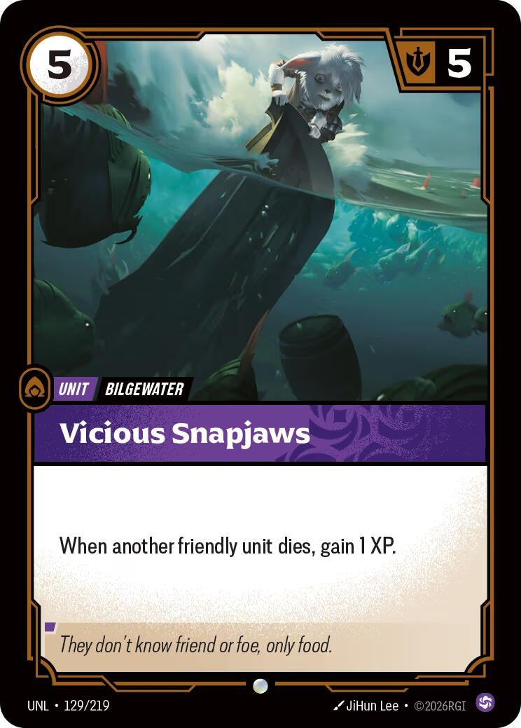 Image for Vicious Snapjaws (129/219) (Unleashed) - Riftbound: League of Legends Trading Card Game