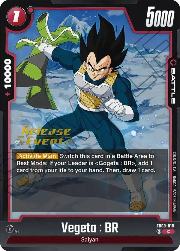 Image for Vegeta : BR - FB09-018 (FB09-018) (Dual Evolution Release Event Cards) (FB09_PR) - Dragon Ball Super: Fusion World