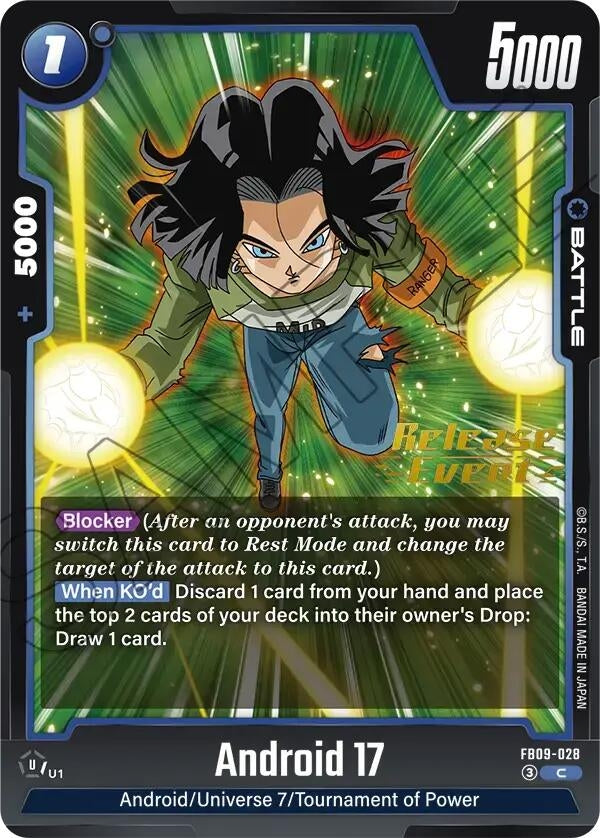 Image for Android 17 - FB09-028 (FB09-028) (Dual Evolution Release Event Cards) (FB09_PR) - Dragon Ball Super: Fusion World