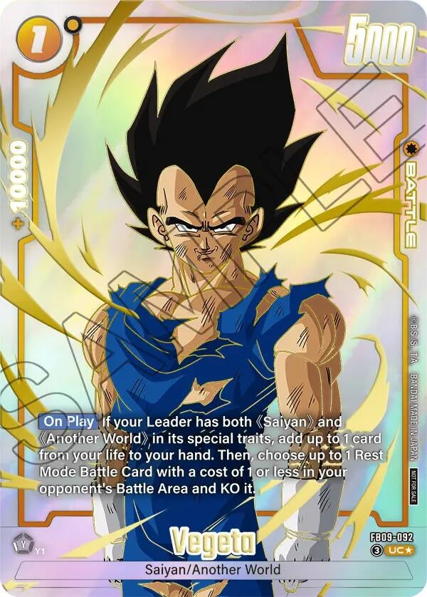 Image for Vegeta - FB09-092 (Limited Pack 26-27 WAVE1) (FB09-092) (Tournament and Championship Promos) (DBSFW_TPR) - Dragon Ball Super: Fusion World