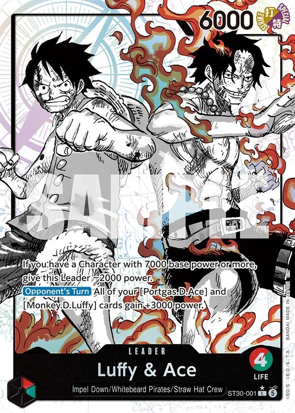 Image for Luffy & Ace (Parallel) (ST30-001) (Starter Deck EX: Luffy & Ace) (ST-30) - One Piece Card Game