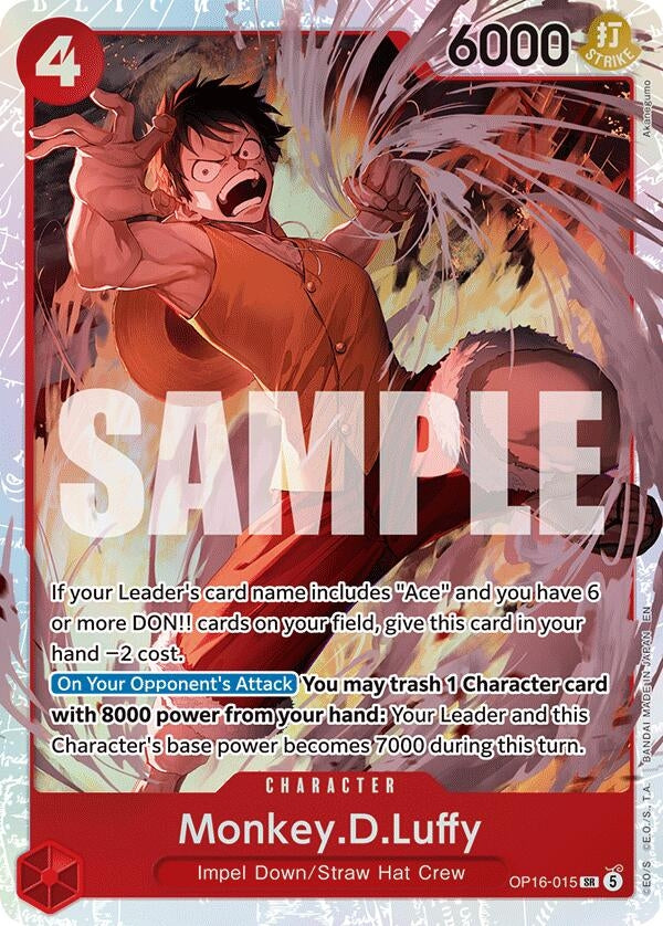Image for Monkey.D.Luffy (OP16-015) (The Time of Battle) (OP16) - One Piece Card Game
