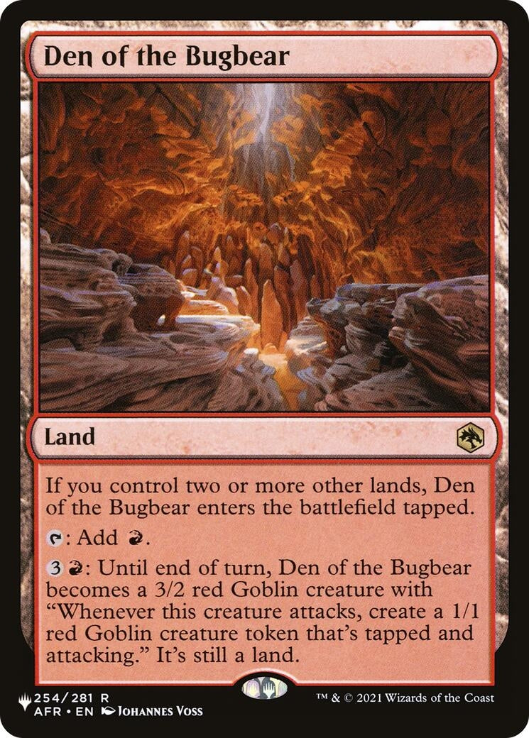 Image for Den of the Bugbear (254) (The List Reprints) (LIST) - Magic: The Gathering