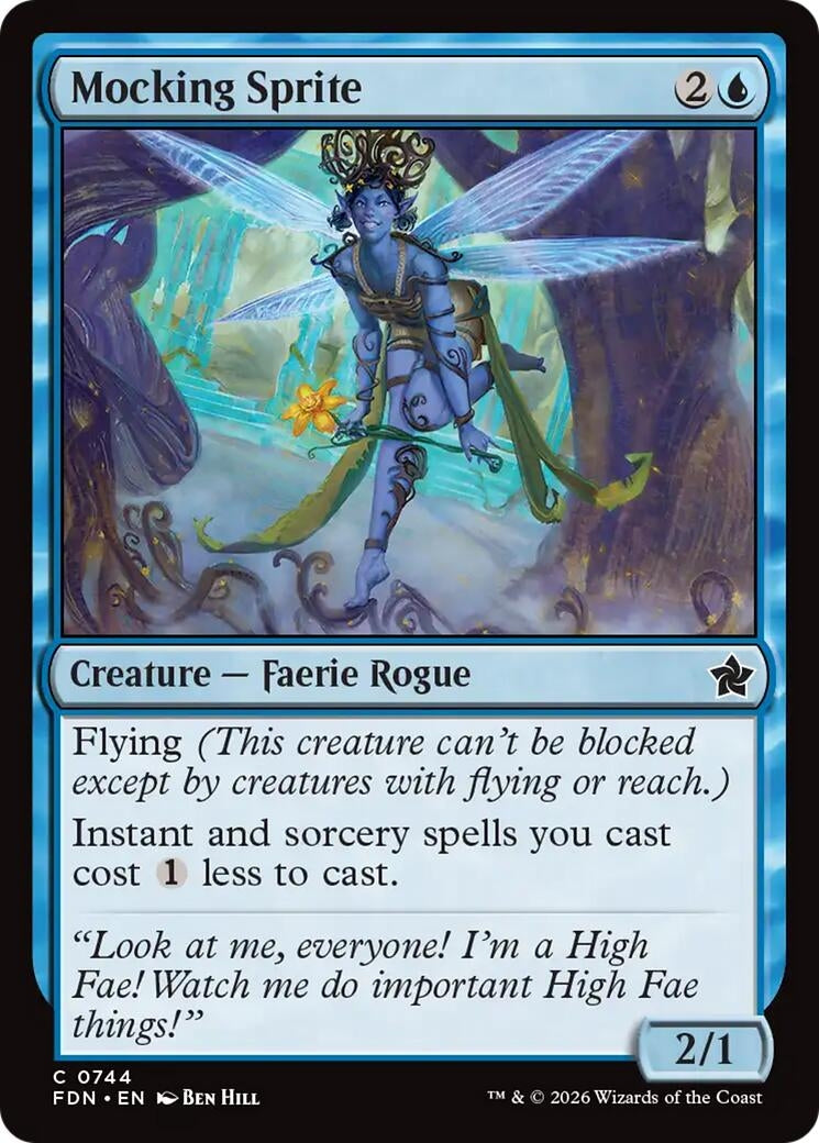 Image for Mocking Sprite (0744) (744) (Foundations) (FDN) - Magic: The Gathering