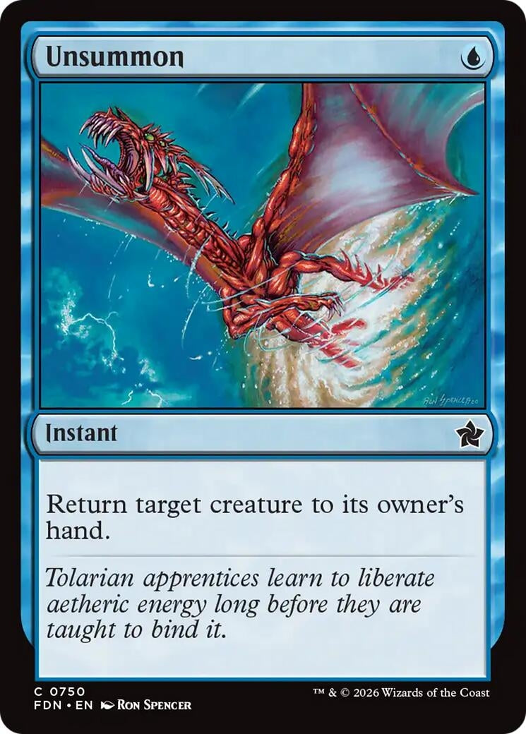 Image for Unsummon (0750) (750) (Foundations) (FDN) - Magic: The Gathering