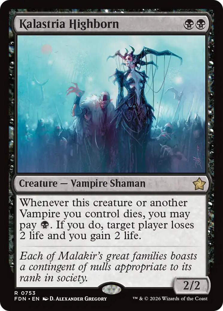Image for Kalastria Highborn (0753) (753) (Foundations) (FDN) - Magic: The Gathering