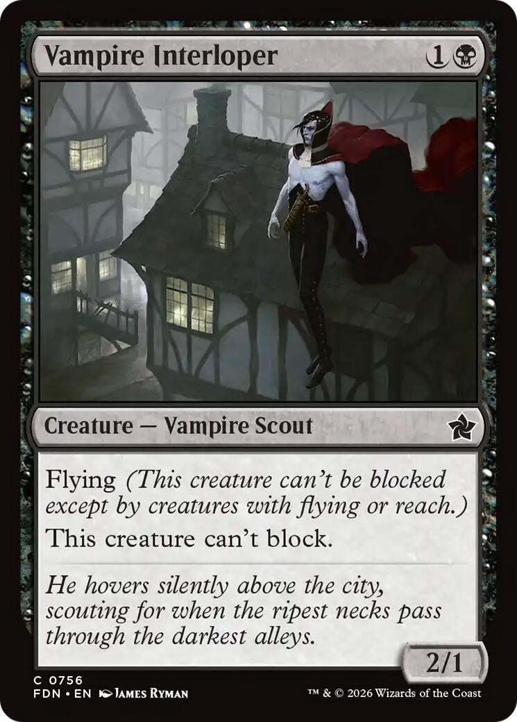 Image for Vampire Interloper (0756) (756) (Foundations) (FDN) - Magic: The Gathering