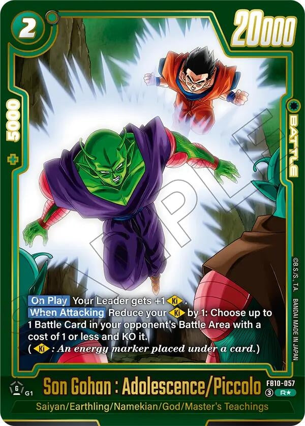 Image for Son Gohan : Adolescence/Piccolo (Alternate Art) (FB10-057) (Cross Force) (FB10) - Dragon Ball Super: Fusion World