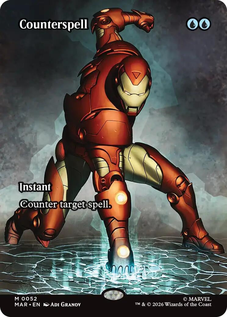 Image for Counterspell (Borderless) (0052) (52) (Marvel Universe Eternal-Legal) (MAR) - Magic: The Gathering