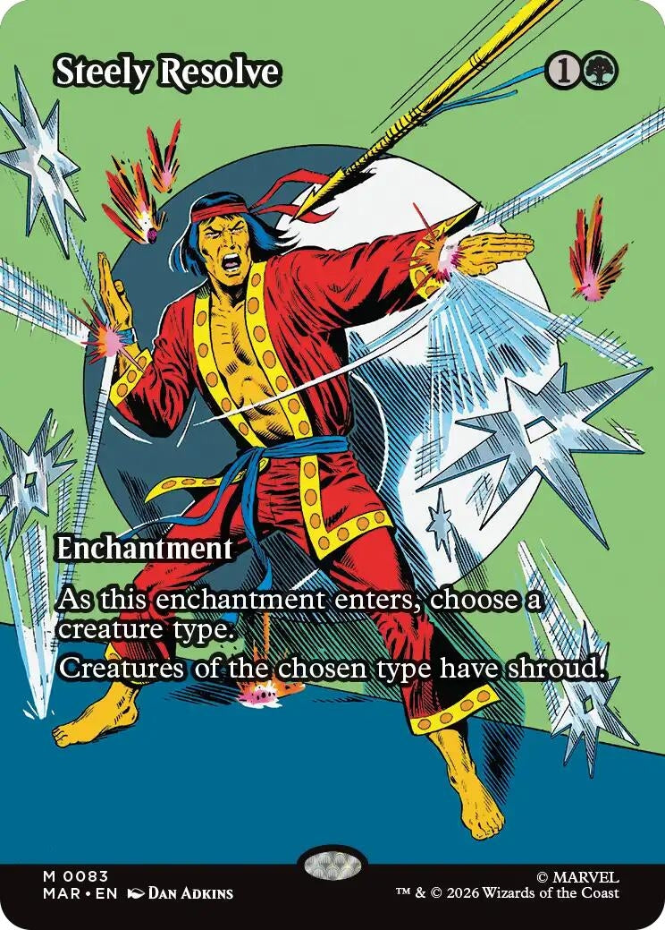 Image for Steely Resolve (Borderless) (83) (Marvel Universe Eternal-Legal) (MAR) - Magic: The Gathering