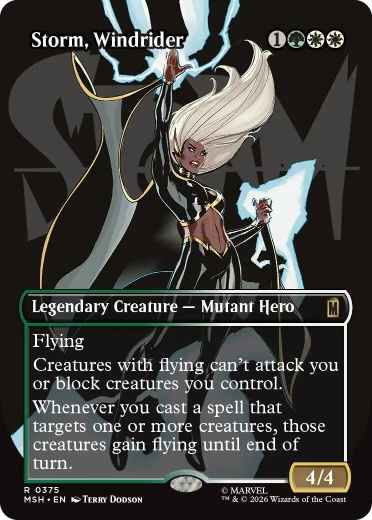 Image for Storm, Windrider (Borderless) (375) (Marvel Super Heroes) - Magic: The Gathering