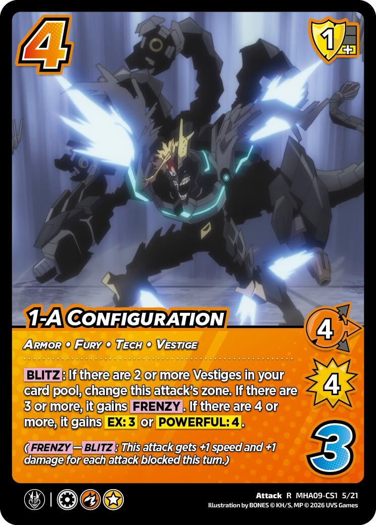 Image for 1-A Configuration (MHA09-CS1 5/21) (Challenger Series: My Hero Academia - Final Battle) - UniVersus