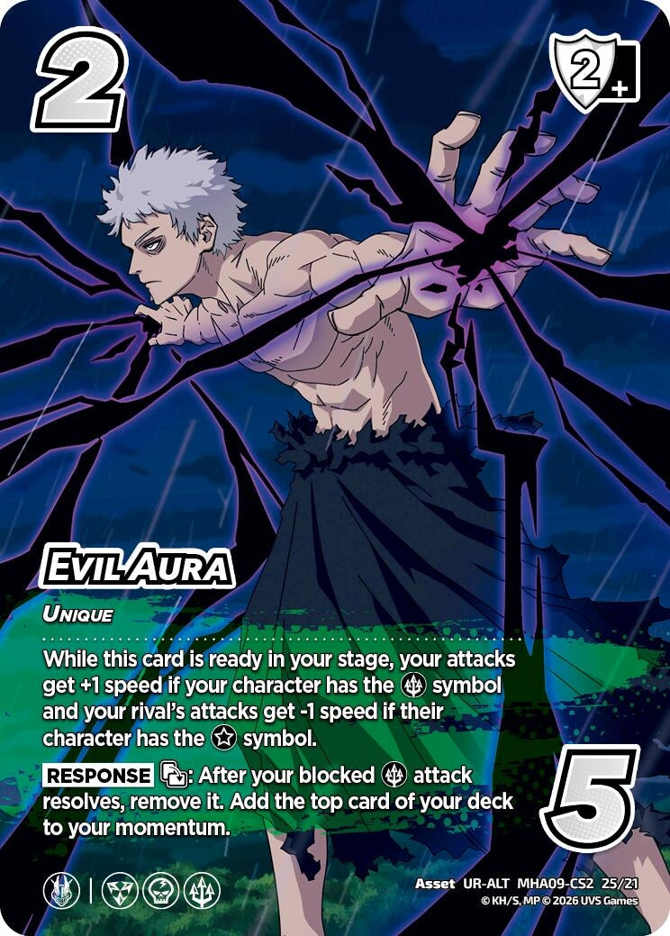 Image for Evil Aura (Alternative Art) (MHA09-CS2 4/21) (Challenger Series: My Hero Academia - Final Battle) - UniVersus