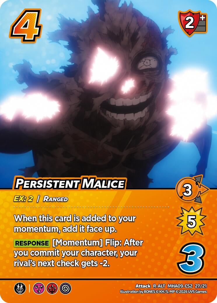 Image for Persistent Malice (Alternative Art) (MHA09-CS2 11/21) (Challenger Series: My Hero Academia - Final Battle) - UniVersus