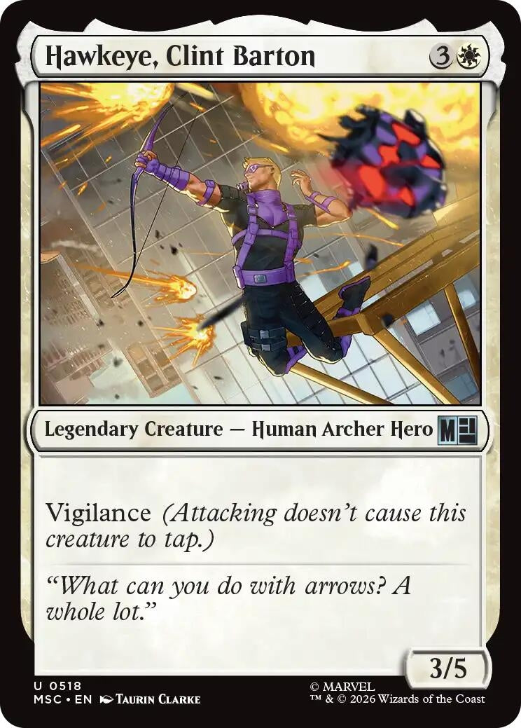 Image for Hawkeye, Clint Barton (0518) (518) (Commander: Marvel Super Heroes) - Magic: The Gathering