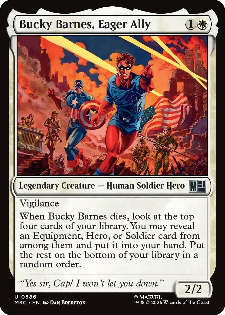 Image for Bucky Barnes, Eager Ally (586) (Commander: Marvel Super Heroes) - Magic: The Gathering