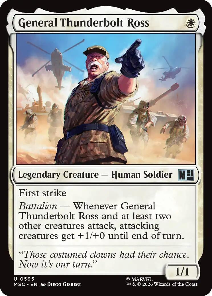 Image for General Thunderbolt Ross (595) (Commander: Marvel Super Heroes) - Magic: The Gathering