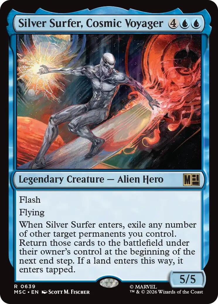 Image for Silver Surfer, Cosmic Voyager (639) (Commander: Marvel Super Heroes) - Magic: The Gathering