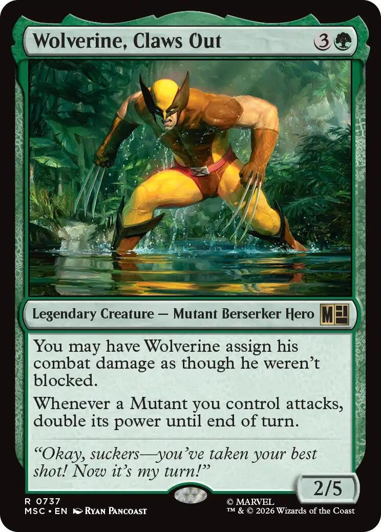 Image for Wolverine, Claws Out (737) (Commander: Marvel Super Heroes) - Magic: The Gathering