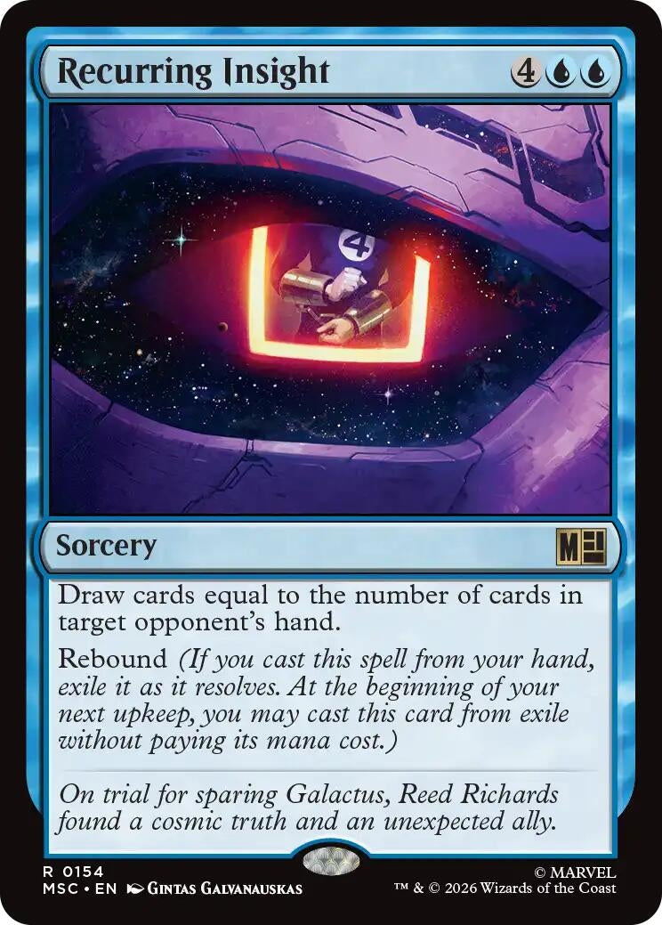 Image for Recurring Insight (Surge Foil) (154) (Commander: Marvel Super Heroes) - Magic: The Gathering