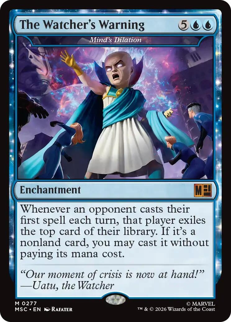 Image for The Watcher's Warning - Mind's Dilation (277) (Commander: Marvel Super Heroes) - Magic: The Gathering