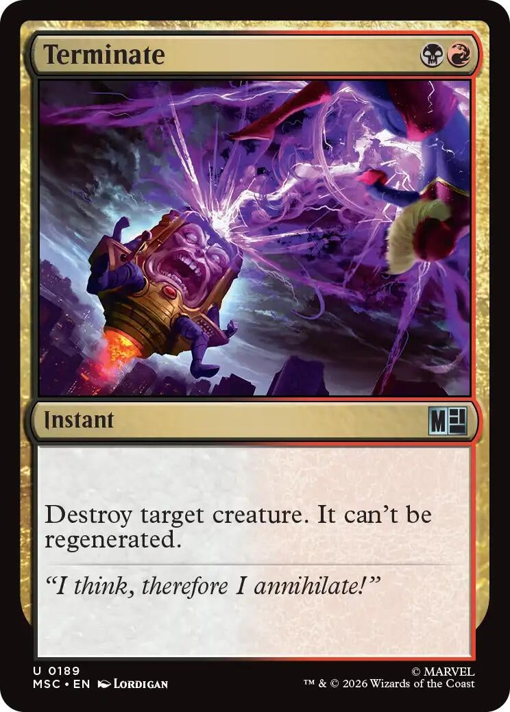 Image for Terminate (189) (Commander: Marvel Super Heroes) - Magic: The Gathering
