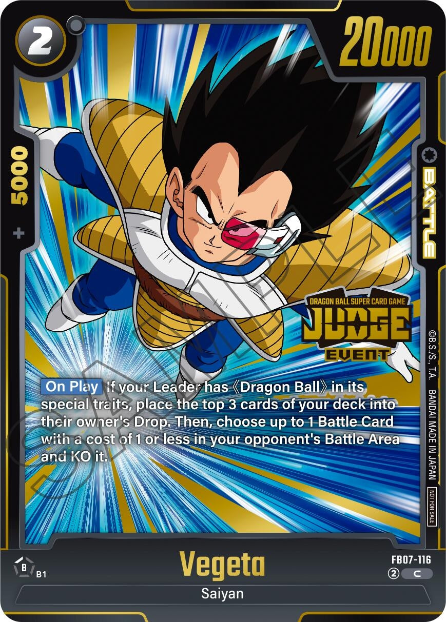 Image for Vegeta (Judge Pack (Event Judge) 05) (FB07-116) (Tournament and Championship Promos) (DBSFW_TPR) - Dragon Ball Super: Fusion World