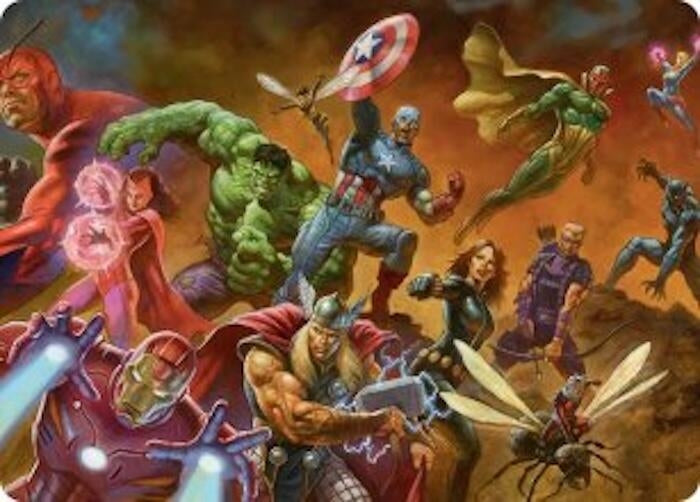 Image for Avengers Assemble! Art Card (1) (Art Series: Marvel Super Heroes) - Magic: The Gathering