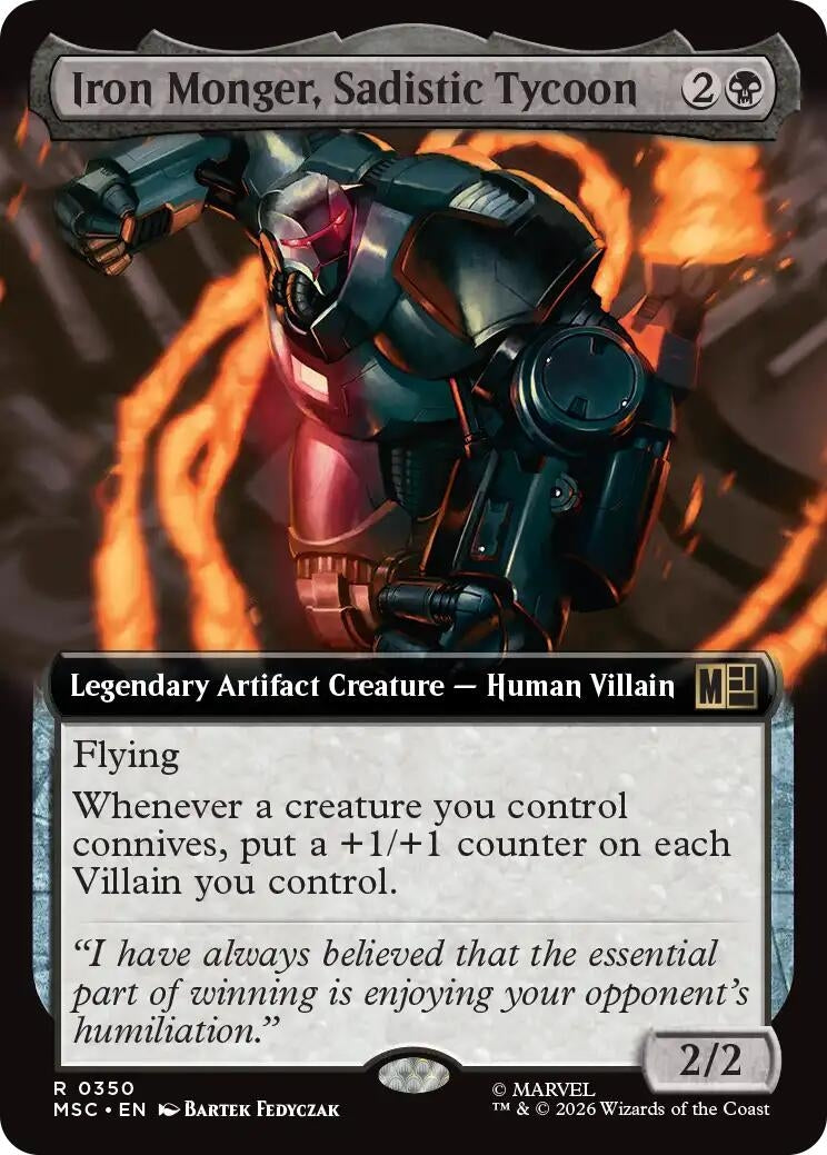 Image for Iron Monger, Sadistic Tycoon (Extended Art) (350) (Commander: Marvel Super Heroes) (MSC) - Magic: The Gathering