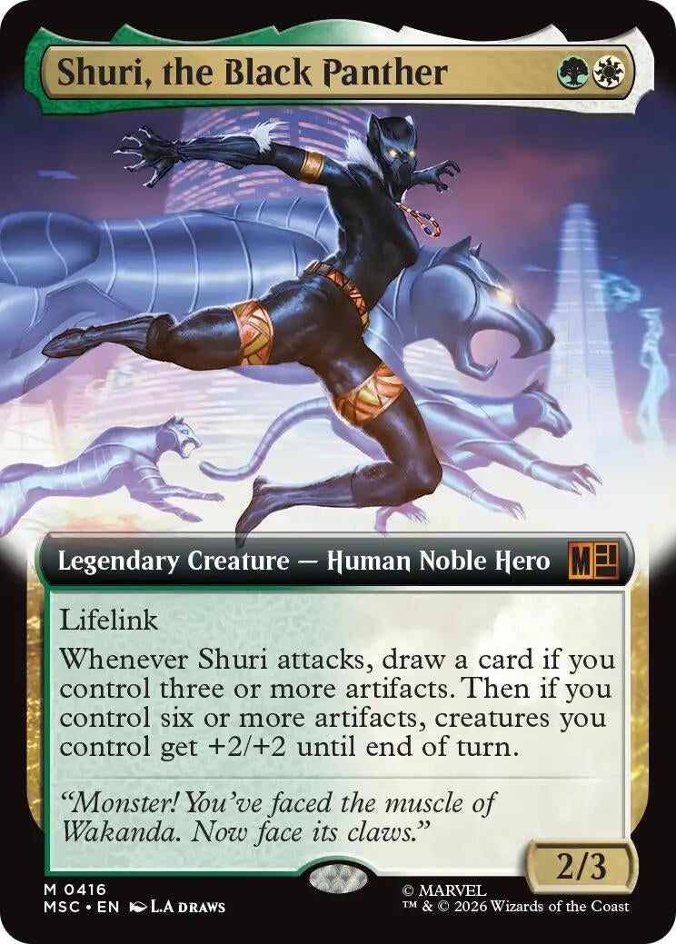 Image for Shuri, the Black Panther (Extended Art) (416) (Commander: Marvel Super Heroes) (MSC) - Magic: The Gathering