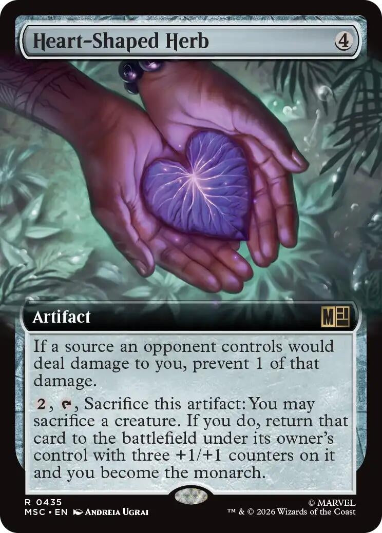 Image for Heart-Shaped Herb (Extended Art) (435) (Commander: Marvel Super Heroes) (MSC) - Magic: The Gathering