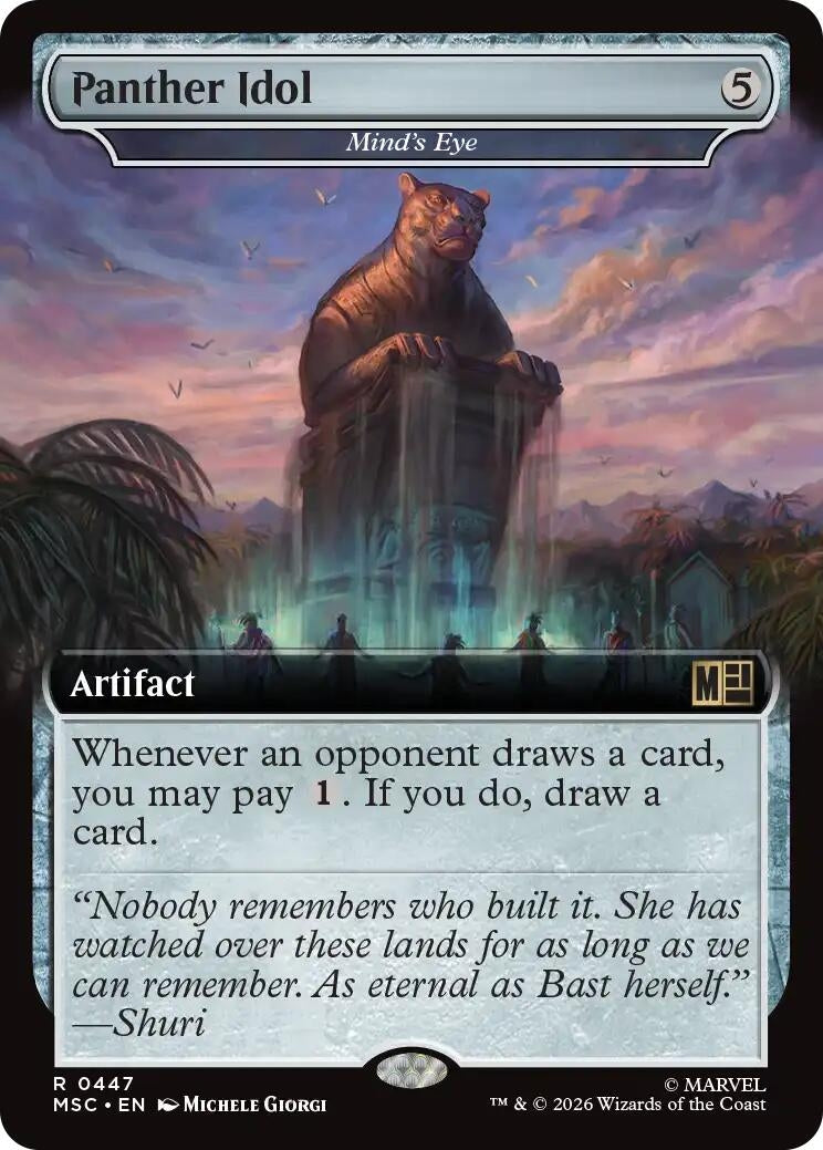 Image for Panther Idol - Mind's Eye (Extended Art) (447) (Commander: Marvel Super Heroes) (MSC) - Magic: The Gathering