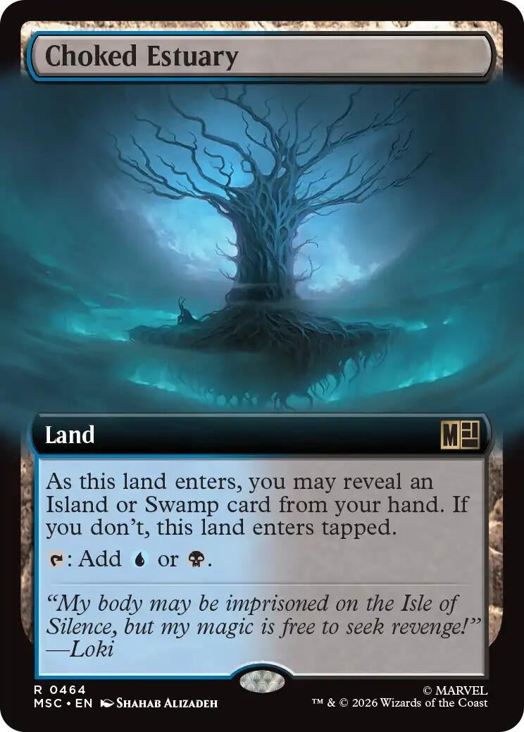Image for Choked Estuary (Extended Art) (464) (Commander: Marvel Super Heroes) (MSC) - Magic: The Gathering