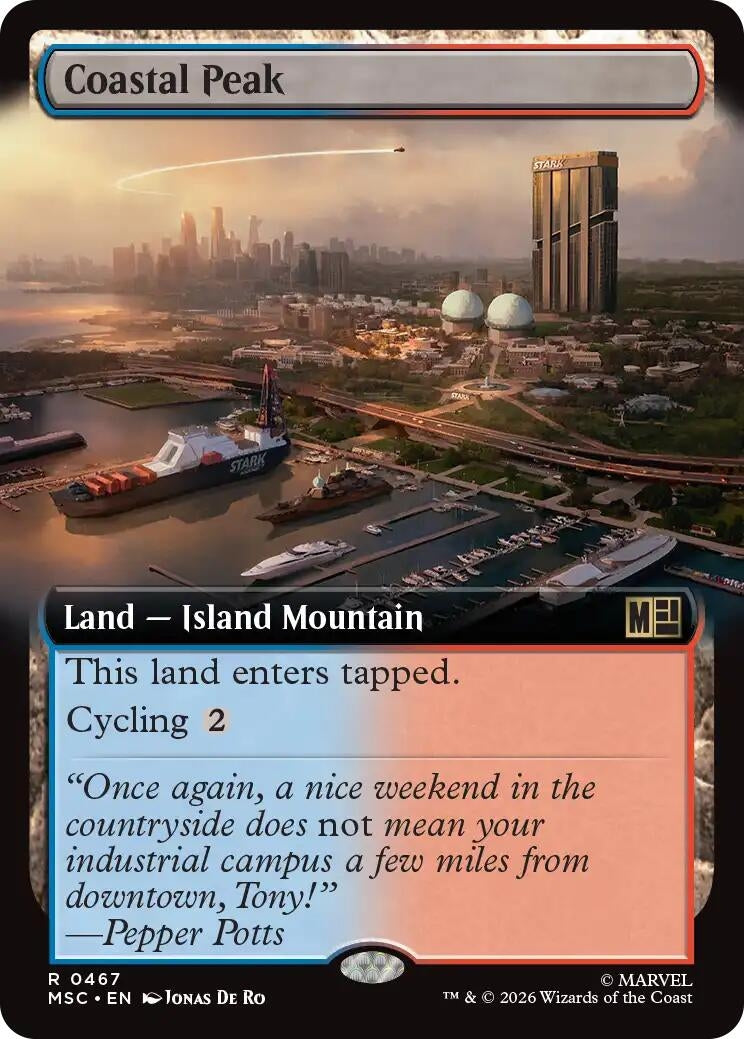 Image for Coastal Peak (Extended Art) (467) (Commander: Marvel Super Heroes) (MSC) - Magic: The Gathering