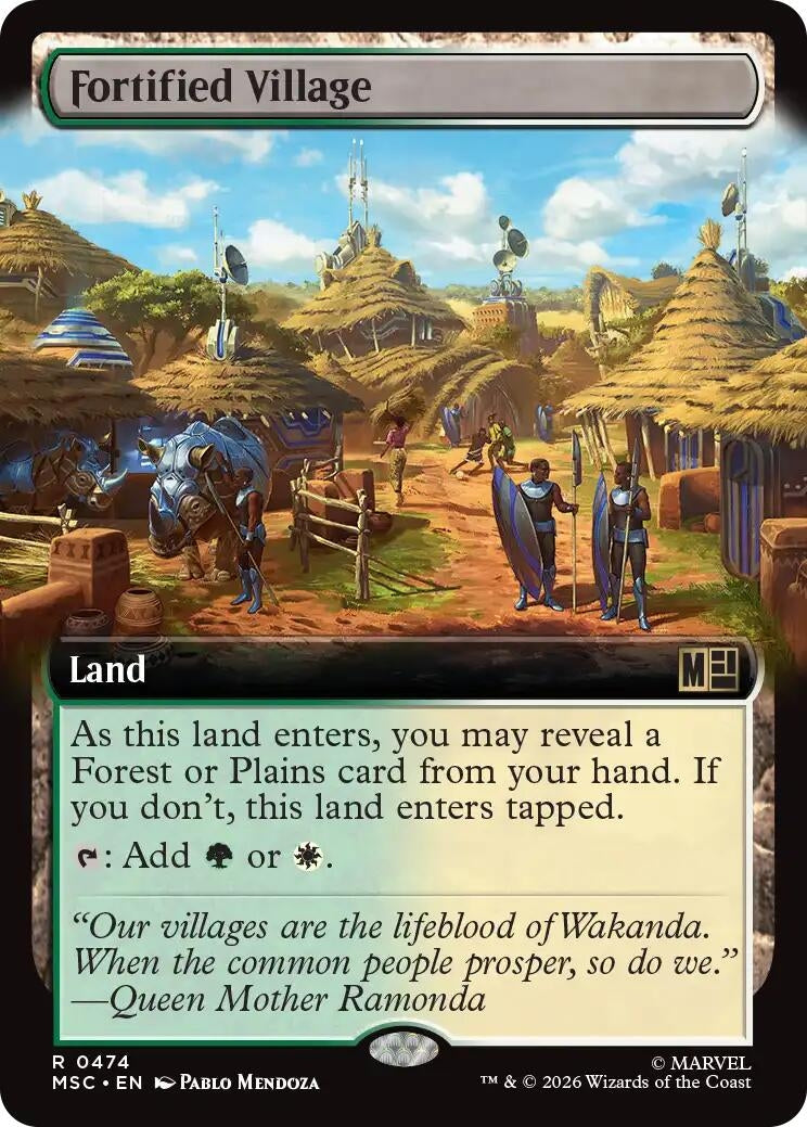 Image for Fortified Village (Extended Art) (474) (Commander: Marvel Super Heroes) (MSC) - Magic: The Gathering