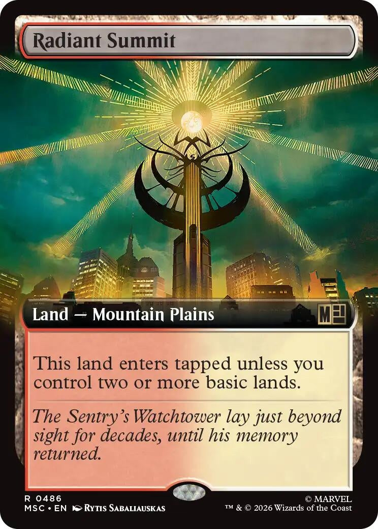 Image for Radiant Summit (Extended Art) (486) (Commander: Marvel Super Heroes) (MSC) - Magic: The Gathering