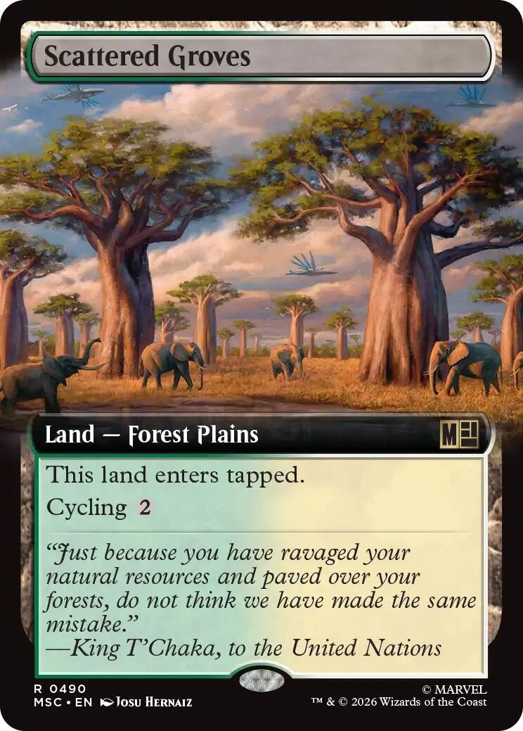 Image for Scattered Groves (Extended Art) (490) (Commander: Marvel Super Heroes) (MSC) - Magic: The Gathering