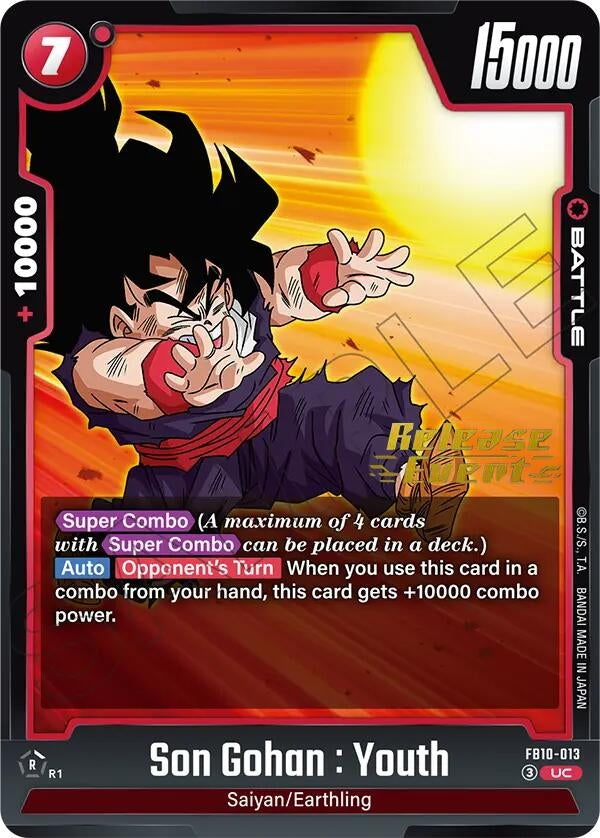 Image for Son Gohan : Youth - FB10-013 (FB10-013) (Cross Force Release Event Cards) (FB10_PR) - Dragon Ball Super: Fusion World