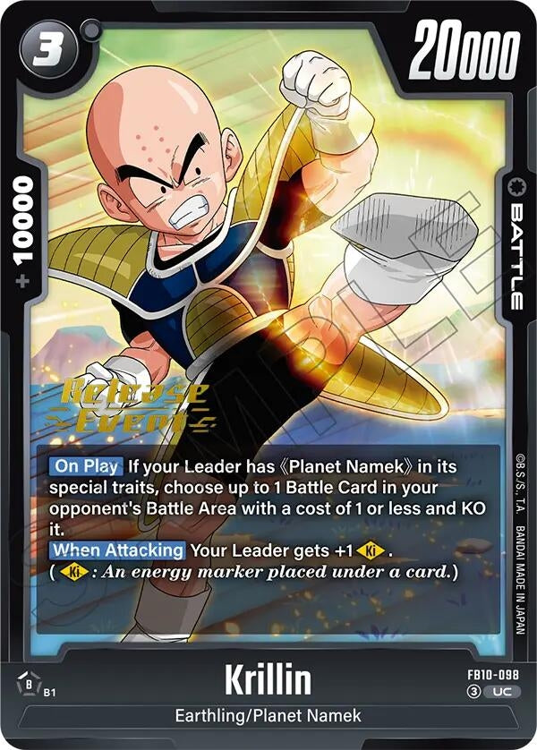 Image for Krillin - FB10-098 (FB10-098) (Cross Force Release Event Cards) (FB10_PR) - Dragon Ball Super: Fusion World